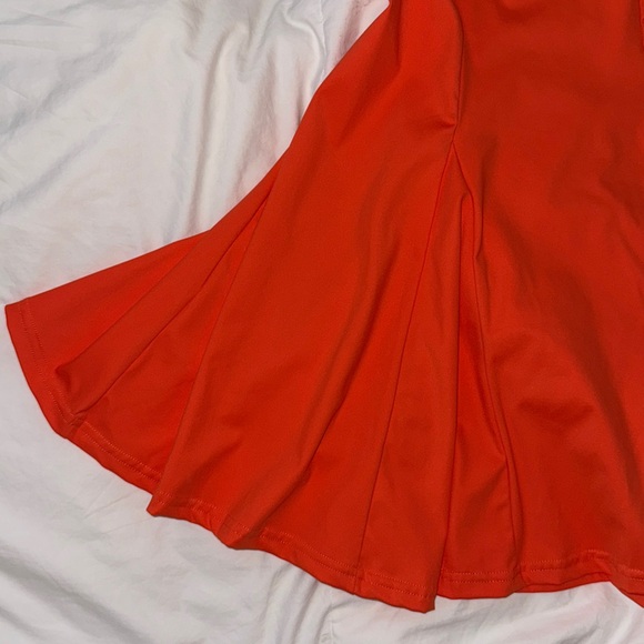 Orange Halter Mini Dress - Picture 3 of 9